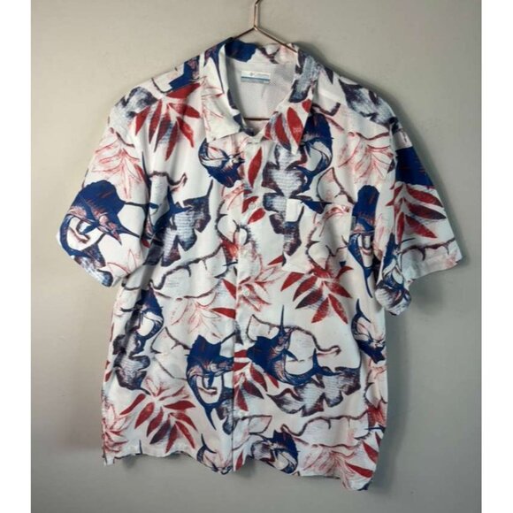 Columbia PFG Trollers Best Men’s Marlin Vented Short Sleeve Fishing Shirt Size M - Picture 2 of 12